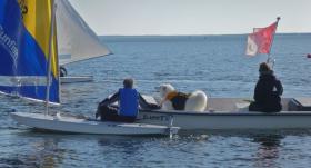 hanging out with the race committee between starts